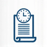 Icône d'une horloge et d'un document pour les mises à jour de politique
